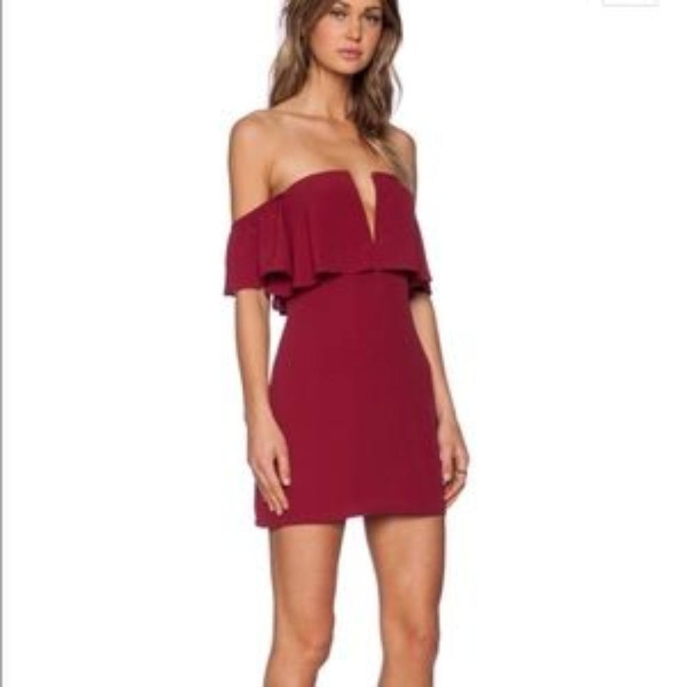 Short Red Off-Shoulder Dress Size S